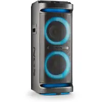 NGS WILD SPACE 2: 2000W Partyluidspreker BT/TWS, USB/AUX, LED, handgrepen, 2 microfooningangen.