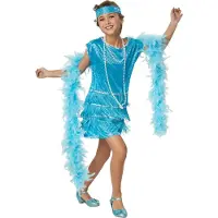 Dressforfun - Broadway Girl 140 (9-10y) - verkleedkleding kostuum halloween verkleden feestkleding carnavalskleding carnaval feestkledij partykleding - 301566