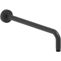 May Wandarm 40cm - Mat Zwart PED - Wandkraan - Messing - Kranen, Douchekranen, Hoofddouche Houders - 8718835665746 - Kranen, Douchekranen, Hoofddouche houders