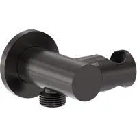 May Verstelbare Wandsteun + Geint. Uitlaat Geborsteld Carbon Black Pvd
