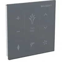 Geberit Wand bedieningspaneel voor AquaClean 87x93x10 cm Mera glas zwart
