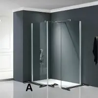 Wiesbaden Douchewand deel A 110x200cm muurprofiel NANO coating
