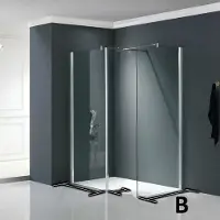 Wiesbaden Douchewand deel B 90x200cm muurprofiel Nano antikalk coating