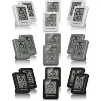 Bresser Weerstation - ClimaTemp Hygro Indicator - Set van 6 - Antraciet