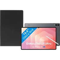 Samsung Galaxy Tab S11 Ultra 14,6 inch 256GB Wifi Grijs + BlueBuilt Book Case Zwart