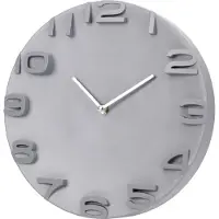 Sensahome Wandklok Santiago - Moderne Ronde Klok met Cijfers - Ø30cm - Grijs