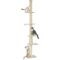 PawHut krabpaal - spaanplaat/polyester - 42,5x26,5x225-275 H cm