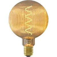Calex E27 LED Globelamp Pulse M Nantes Goud | 4W 190Lm 1800K | 220-240V 918 G125 | Dimbaar