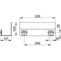 Keuco - Badkamer plank, lengte 32 cm, wit 24952510000