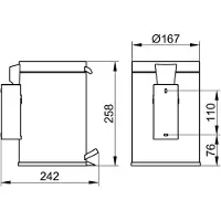 Keuco Plan - Afvalemmer 3 l, chroom 14977010000