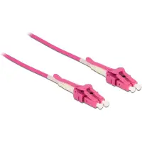 DeLOCK LC Duplex Optical Fiber Patch kabel - Uniboot / quick release - Multi Mode OM4 - paars / LSZH - 3 meter