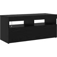 vidaXL TV Kast 2 st Zwart Eiken Bewerkt hout