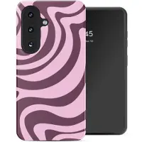 Selencia Vivid Backcover met MagSafe voor de Samsung Galaxy S26 - Wavy Swirl Pink Plum
