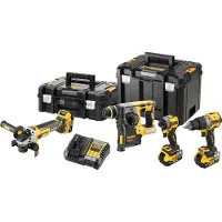 DeWalt DCK429P3T-QW Combiset DCD805 + DCG405 + DCH273 + DCF850, 18 V zwart, geel