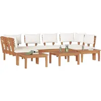 vidaXL Tuinbank Set 4 st Bruin en Crème