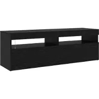 vidaXL TV Kast 2 st Zwart Eiken Bewerkt hout
