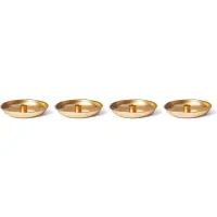 Novaliv Kaarsenstandaard set van 4 goud 18cm Adventskrans kaarsenbord scandinavisch chique kaarsenhouder kaarsenhouder kerstdecoratie schaal tafeldecoratie moderne woonkamerdecoratie