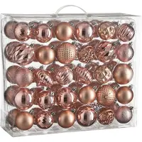 Mica Decorations Kerstballen Set - 60 Stuks - Ø7 cm - Onbreekbaar - Roze