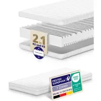 Mister sandman Koudschuim Matras - 70x200 - 7 zones - 15 cm hoog - Wasbare hoes & Allergievriendelijk - Gemiddeld