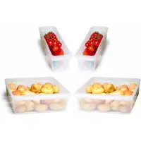 Novaliv Koelkastset van 4 organizers Koelkast Klein + Groot BPA-vrij Keukenorganisatie Keukenorganizer Koelkastorganizer Voedselveilige flessenorganizer Opbergvak Koelkastvak