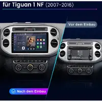 Junsun Geschikt voor VW Tiguan 1NF 2007-2016 Autoradio GPS Draadloze CarPlay Android Auto 4+64G WIFI Octa-Core - Draadloze CarPlay & SWC & Bluetooth & USB& Android 15