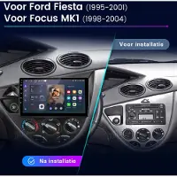 Junsun Autoradio Geschikt voor Ford Focus MK1 1998-2003 - 2+64GB GPS Navi Andriod 15 Carplay & Andriod Auto WIFI BT RDS FM DSP DAB+