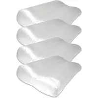 Silk Heaven 4x Zijden Kussensloop Ergonomisch Cloud White - 19MM - - 30x50cm