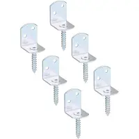 Alberts 843731 vlechtschermhouder L-vorm | in verschillende uitvoeringen | galvanisch verzinkt, gechromateerd | totale hoogte 83 mm | Set van 6
