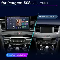 Junsun autoradio Geschikt voor Peugeot 508 2011-2018, Android 15, Car Stereo, Bluetooth, GPS, WiFi, CarPlay, Android Auto, RDS DSP, stuurbediening - Plug & Play , 2DIN | 2+64GB