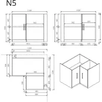 Wasophoogte Keukenkast module n5 – pure wit