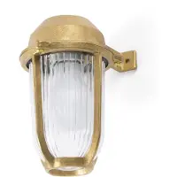 Faro Wandlamp buiten BORDA, messing / goud, Messing, Maritiem