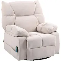 HOMCOM -Massagesessel-Polyester, Schaumstoff-98L x 90B x 98H cm-Beige