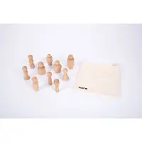 TickiT Houten Gemeenschapsfiguren – 10 Natuurlijke Houten Poppetjes | Sensorisch & Educatief Speelgoed | Kleine Wereld Spel – Sociale Ontwikkeling & Taalvaardigheid – 18 m+