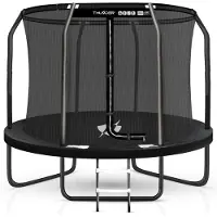Thunder Trampoline 305 cm – Ronde Tuintrampoline – Max. 150 kg – Met Ladder – Zwart