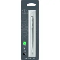 Parker Jotter Gelpen Staal en Chroom Medium Punt Zwarte Inkt