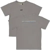 LEVV T-shirt met backprint grijs Jongens Katoen Ronde hals Backprint - maat 176