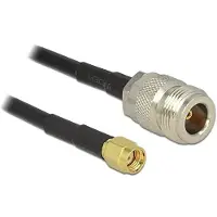 DeLOCK N (v) - RP-SMA (m) kabel - LMR195/RF195 - 50 Ohm / zwart - 3 meter
