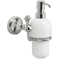Gedy Nevis Wandgemonteerde zeepdispenser, keramiek, chroom