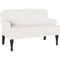 vidaXL Chesterfield Bank Wit 119,5 x 64,5 x 75 cm Kunstleer