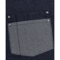 Premier Unisex Domein Contrast Denim Bib Schort (Indigo Denim)