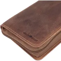 Green Burry Vintage Pen Etui - Leer