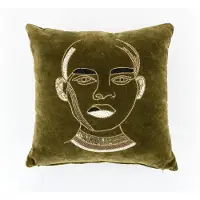 By-Boo Sierkussen Dax Green 50 x 50 cm