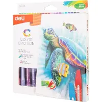 Deli oliepastels, kunstbenodigdheden, assorti kleuren, 24-kleurenset