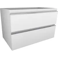 Xellanz Tigris onderkast met 2 laden 80 x 46 cm glans wit