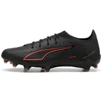 Puma ULTRA 6 ULTIMATE FG uniseks voetbalschoenen, Zwart/Rood, Maat 40,5