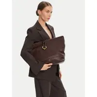Coccinelle Leren shopper Elisbet Handbag Smooth Leather Brunette donkerbruin