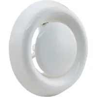 Starx Afzuigventiel rond - wit - kunststof - met klemmen - diameter 125 mm