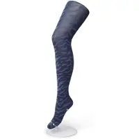 Bonnie Doon Dames Panty met Zebra Print 100 Denier maat S/M Blauw - Uitstekend Draagcomfort - Zebraprint - Dierenprint - Gladde Naden - Perfecte Pasvorm - Bering Sea - BP211902.131