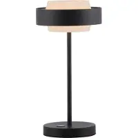 Schöner Wohnen LED-tafellamp Elmo, dimbaar, zwart, Woon-/ Eetkamer, metaal, Modern, LED tafellamp