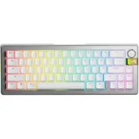 Glorious GMMK 3 PRO HE 65% - Draadloos, vooraf geassembleerd, RF draadloos, mechanische schakelaar, QWERTY-indeling, RGB LED-verlichting, zilverkleurig